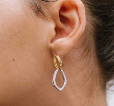 TILTIL Set of 2 Earrings Hailey Organic Gold Silver - Things I Like Things I Love