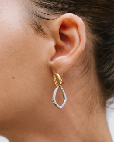 TILTIL Set of 2 Earrings Hailey Organic Gold Silver - Things I Like Things I Love