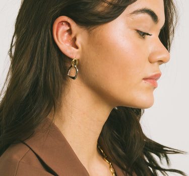 TILTIL Set of 2 Earrings Hailey Organic Gold Silver - Things I Like Things I Love