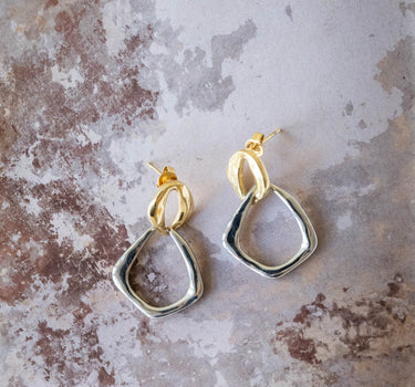 TILTIL Set of 2 Earrings Hailey Organic Gold Silver - Things I Like Things I Love
