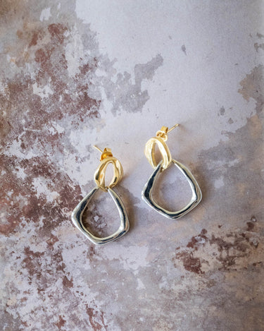 TILTIL Set of 2 Earrings Hailey Organic Gold Silver - Things I Like Things I Love