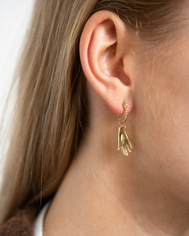 TILTIL Set of 2 Earrings Hand of Fortune Gold - Things I Like Things I Love