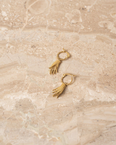 TILTIL Set of 2 Earrings Hand of Fortune Gold - Things I Like Things I Love