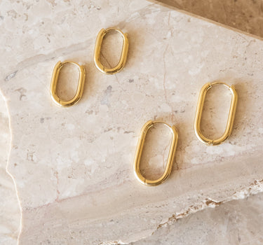 TILTIL Set Of 2 Earrings Josy Oval Gold - Things I Like Things I Love