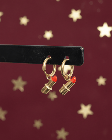 TILTIL Set of 2 Earrings Lola Lipstick Gold - Things I Like Things I Love