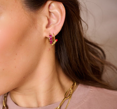 TILTIL Set of 2 Earrings Lola Lipstick Gold - Things I Like Things I Love