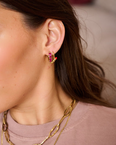 TILTIL Set of 2 Earrings Lola Lipstick Gold - Things I Like Things I Love