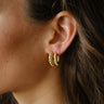 TILTIL SET OF 2 Earrings Small Hoop Chunky Gold - Things I Like Things I Love