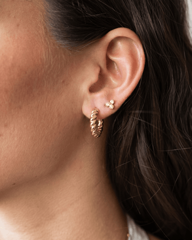 TILTIL SET OF 2 Earrings Small Hoop Chunky Gold - Things I Like Things I Love