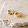 TILTIL SET OF 2 Earrings Small Hoop Chunky Gold - Things I Like Things I Love