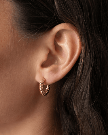 TILTIL SET OF 2 Earrings Small Hoop Chunky Gold - Things I Like Things I Love