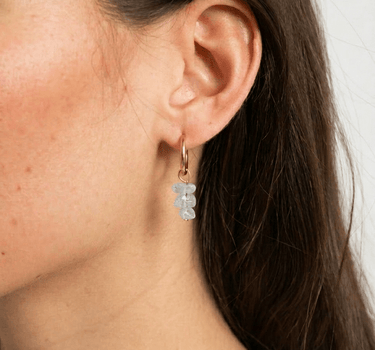 TILTIL set of 2 Earrings Stella Stones Baby Blue Gold - Things I Like Things I Love