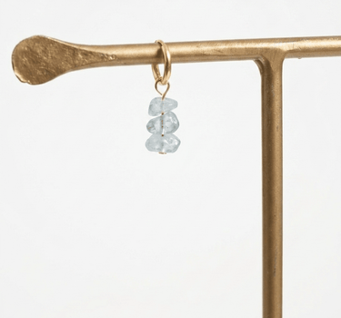 TILTIL set of 2 Earrings Stella Stones Baby Blue Gold - Things I Like Things I Love