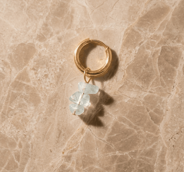 TILTIL set of 2 Earrings Stella Stones Baby Blue Gold - Things I Like Things I Love