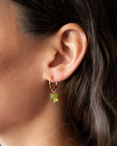 TILTIL set of 2 Earrings Stella Stones Moss Green Gold - Things I Like Things I Love