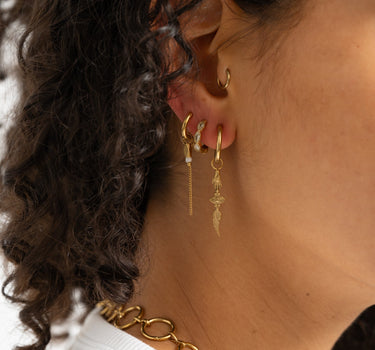 TILTIL Set Of 2 Earrings Zircon Butter Yellow Gold - Things I Like Things I Love