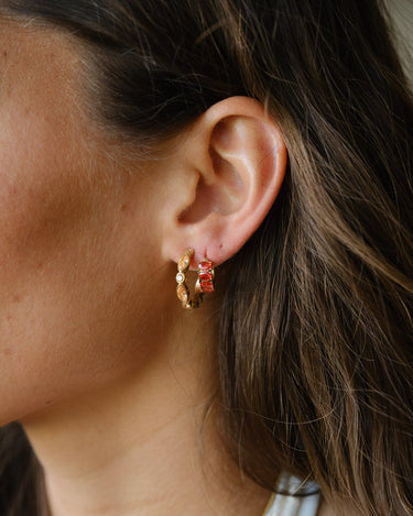 TILTIL Set of 2 Earrings Zircon Large Orange - Things I Like Things I Love