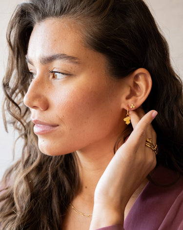 TILTIL Set of 2 Earrings Zircon Stud Yellow - Things I Like Things I Love