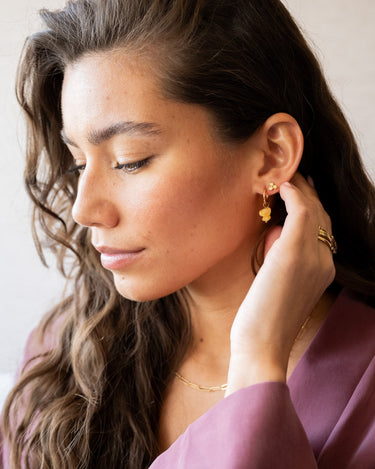 TILTIL Set of 2 Earrings Zircon Stud Yellow - Things I Like Things I Love