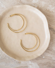 TILTIL Set Of 2 Gemini Hoop Earrings Gold - Things I Like Things I Love