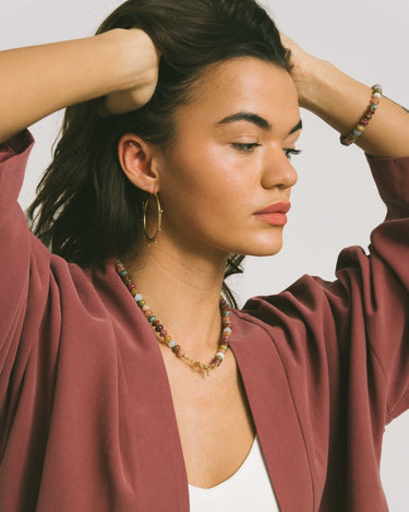 TILTIL Set OF 2 GOLDPLATED DOT CHAIN HOOP - Things I Like Things I Love