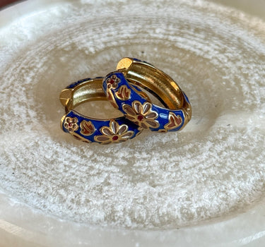 TILTIL Set of 2 Hoop Artsy Dark Blue - Things I Like Things I Love