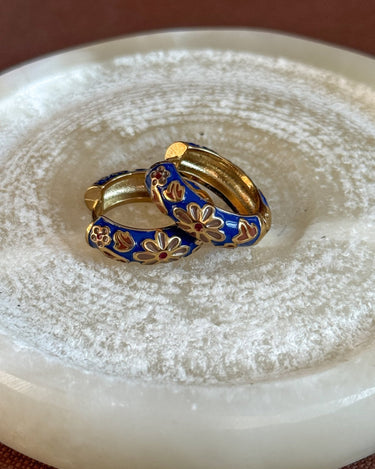 TILTIL Set of 2 Hoop Artsy Dark Blue - Things I Like Things I Love