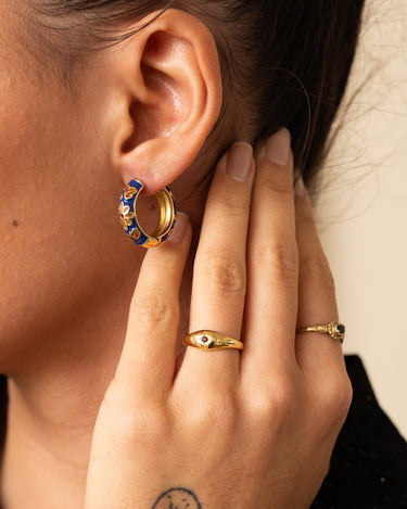 TILTIL Set of 2 Hoop Artsy Dark Blue - Things I Like Things I Love