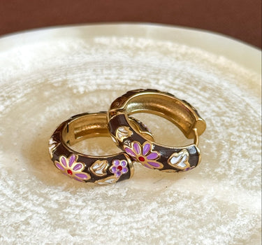 TILTIL Set of 2 Hoop Artsy Dark Brown - Things I Like Things I Love