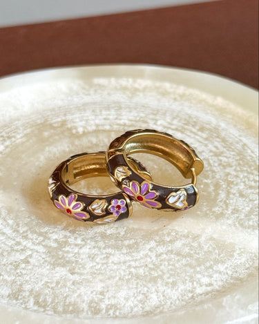 TILTIL Set of 2 Hoop Artsy Dark Brown - Things I Like Things I Love