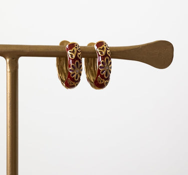 TILTIL Set of 2 Hoop Artsy Deep Red - Things I Like Things I Love