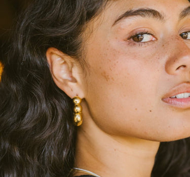 TILTIL Set of 2 Hoop Chunky Bubbly Gold - Things I Like Things I Love