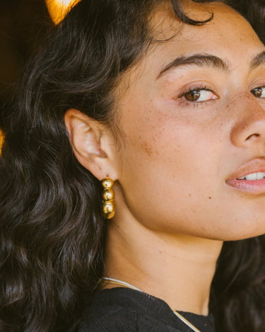 TILTIL Set of 2 Hoop Chunky Bubbly Gold - Things I Like Things I Love