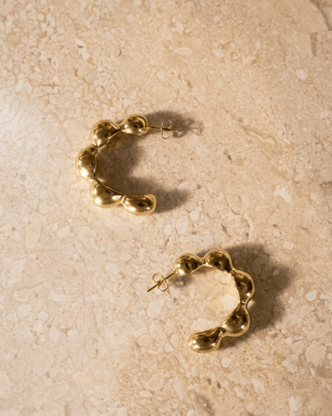 TILTIL Set of 2 Hoop Chunky Bubbly Gold - Things I Like Things I Love