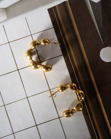TILTIL Set of 2 Hoop Chunky Bubbly Gold - Things I Like Things I Love