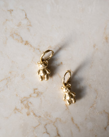 TILTIL Set of 2 Hoop Cutie Bear Gold - Things I Like Things I Love