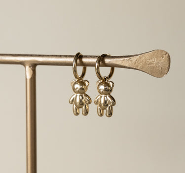 TILTIL Set of 2 Hoop Cutie Bear Gold - Things I Like Things I Love