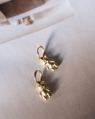 TILTIL Set of 2 Hoop Cutie Bear Gold - Things I Like Things I Love