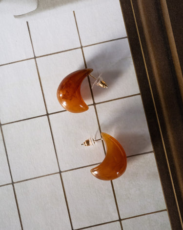 TILTIL Set of 2 Hoop Drop Brown Gold - Things I Like Things I Love