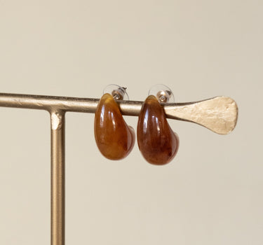 TILTIL Set of 2 Hoop Drop Brown Gold - Things I Like Things I Love