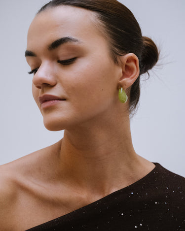 TILTIL Set of 2 Hoop Drop Green Gold - Things I Like Things I Love