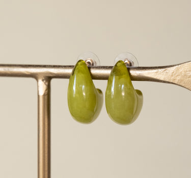 TILTIL Set of 2 Hoop Drop Green Gold - Things I Like Things I Love