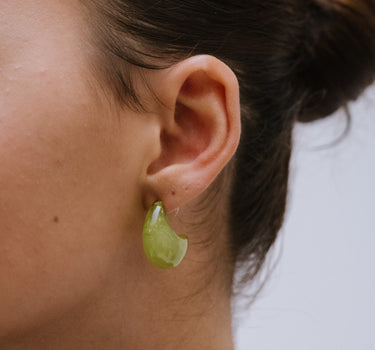 TILTIL Set of 2 Hoop Drop Green Gold - Things I Like Things I Love