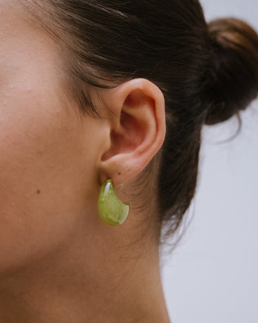 TILTIL Set of 2 Hoop Drop Green Gold - Things I Like Things I Love