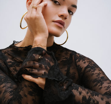 TILTIL Set of 2 Hoop Elegant Round Gold - Things I Like Things I Love