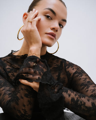 TILTIL Set of 2 Hoop Elegant Round Gold - Things I Like Things I Love