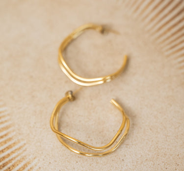 TILTIL Set of 2 Hoop Gold Feline - Things I Like Things I Love