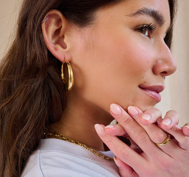 TILTIL Set of 2 Hoop Goldplated Bobby - Things I Like Things I Love