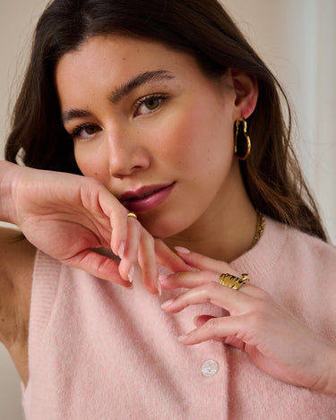 TILTIL Set of 2 Hoop Goldplated Hearty Party - Things I Like Things I Love