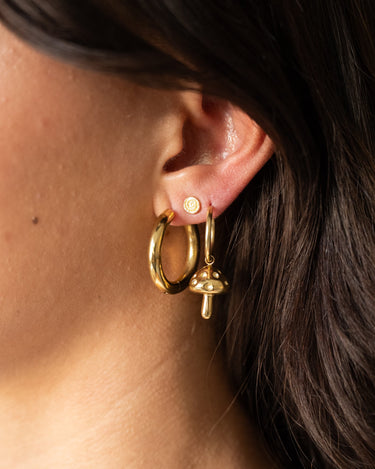 TILTIL Set of 2 Hoop Goldplated Mushroom - Things I Like Things I Love